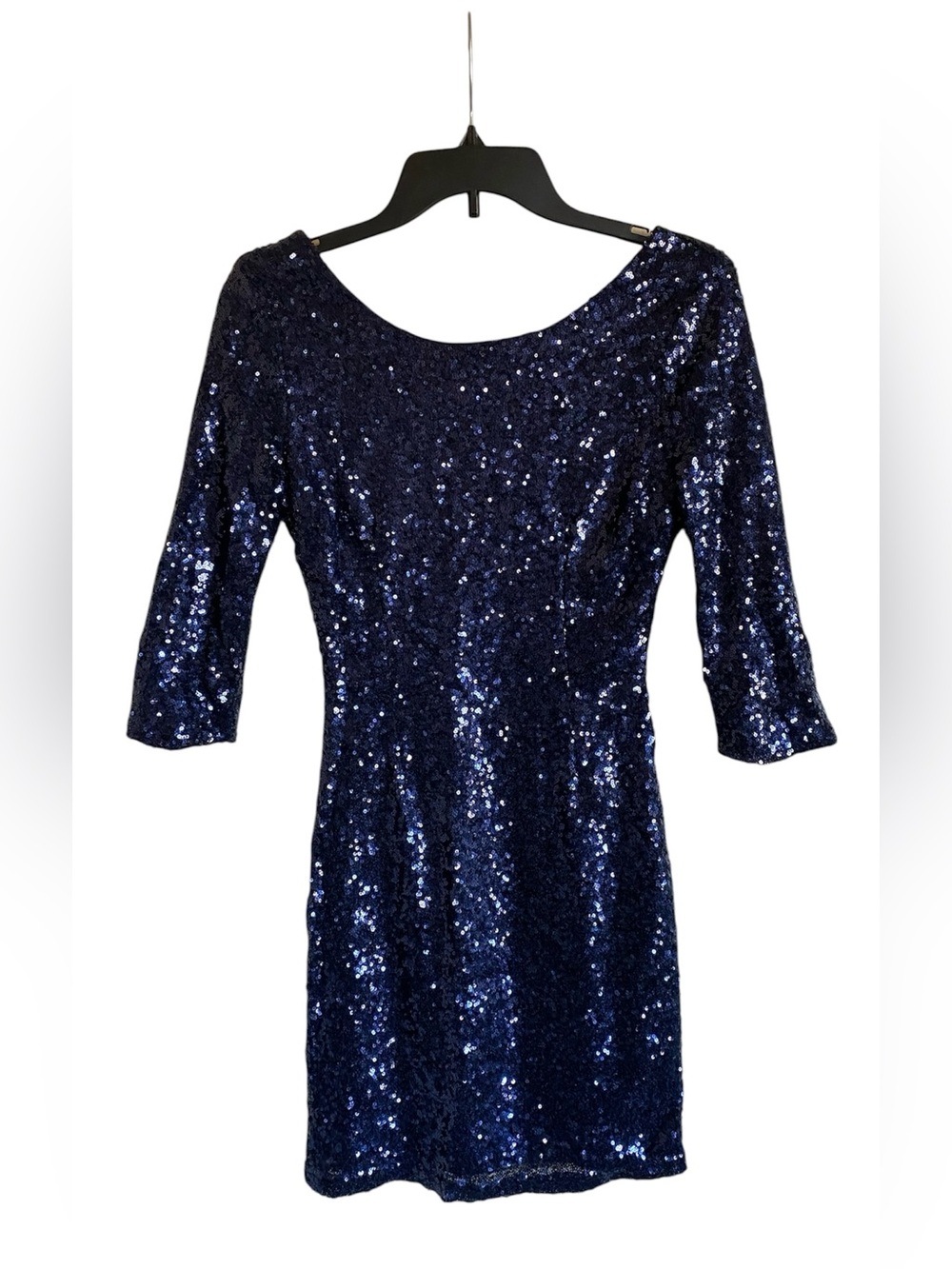 Women’s LULUS Navy Blue Sequin Sparkly Dress Size Small
